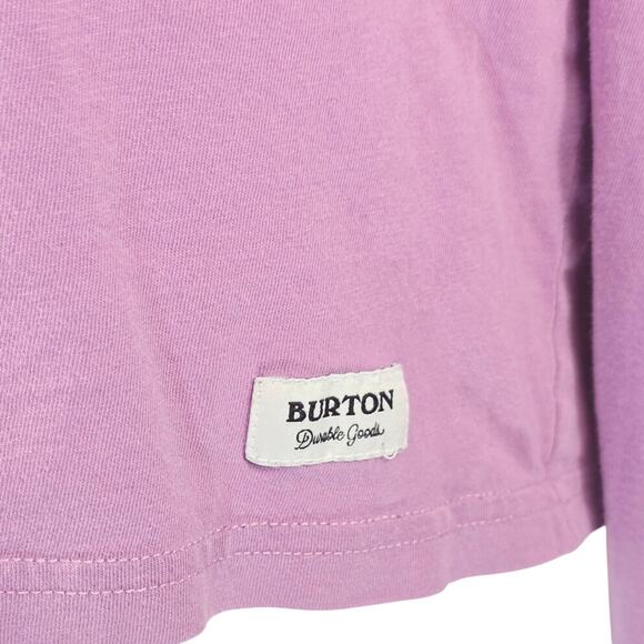 Burton Organic Cotton Lavendar Athletic Atleisure Women's Long Sleeve T-Shirt M - Picture 3 of 7